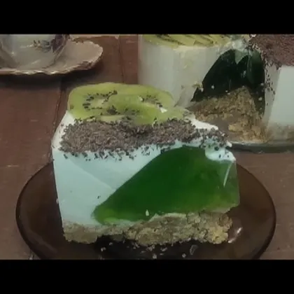 Двуслойный желейный торт без выпечки #неПП