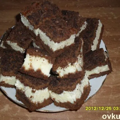 Пирог творожно-шоколадный