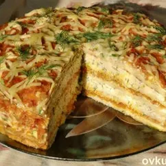 Кабачковый торт-закуска