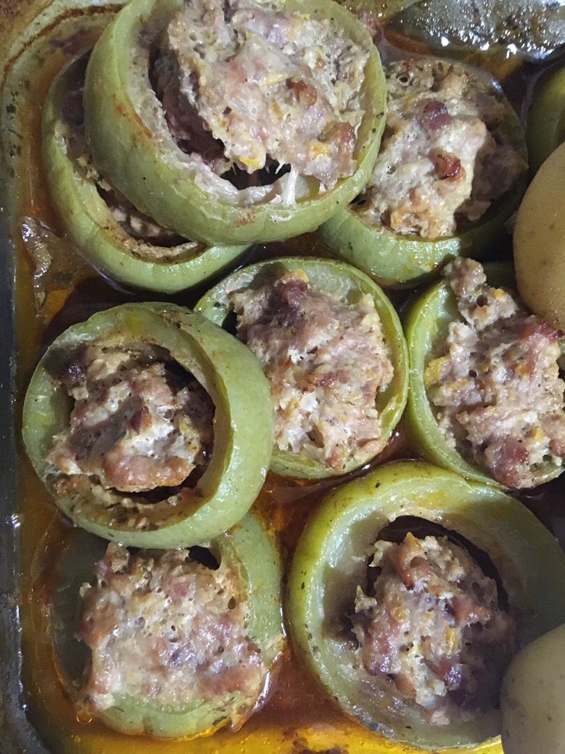 Фаршированные кабачковые кольца