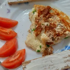 Омлет с тунцом и зеленым луком🐟🍳