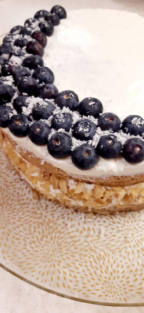 Тортик низкокалорийный грушевой прослойкой