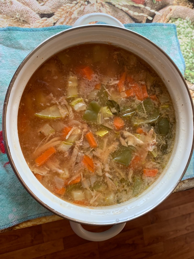 Куриный суп с кабачками