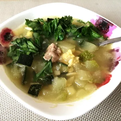 Гороховый суп с кабачком