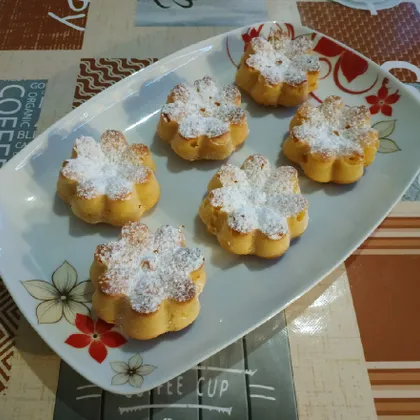 Творожные кексы с персиком