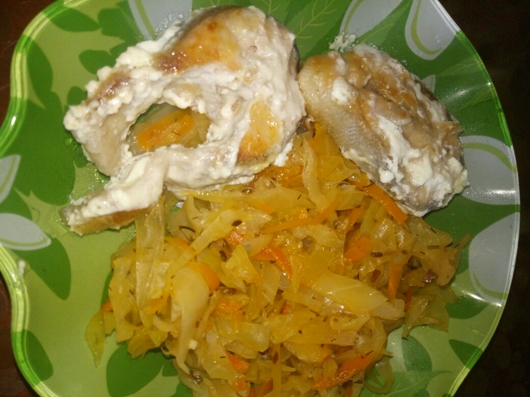 Горбуша в сметане