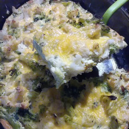 Запеканка из цветной капусты, брокколи и сыра