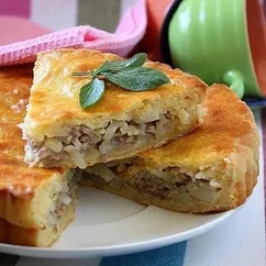 Пирог с мясом и картофелем