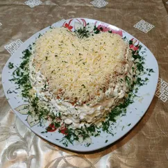 Салат из куриных сердечек