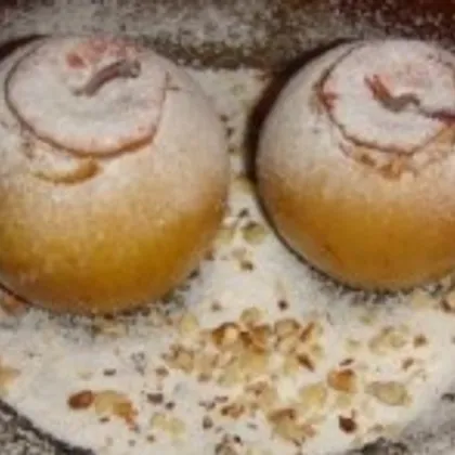 Новогодний десерт «Яблоки на снегу»