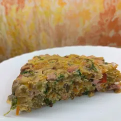 Овощной омлет с баклажанами