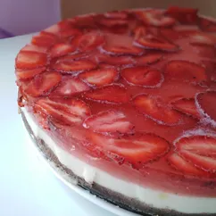 Чизкейк с клубникой без выпечки 🍓🍓🍓