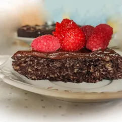 Шоколадный торт с бананами и овсяными хлопьями. Haferflocken Bananen Torte