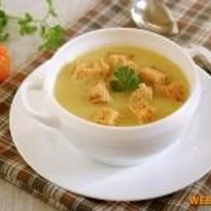 «Суп-пюре из тыквы, картофеля и овсяных хлопьев»
