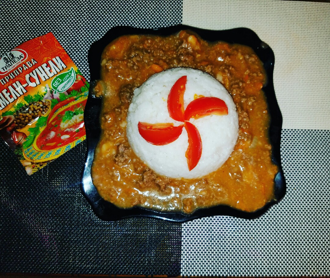 Рис с подливой