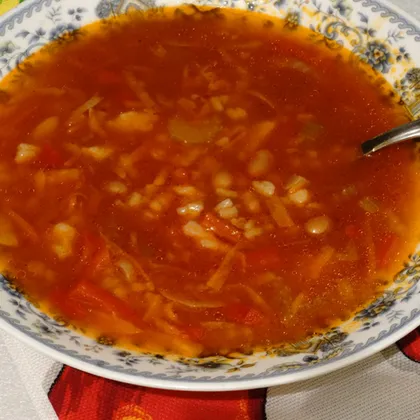 Постный красный суп по-английски