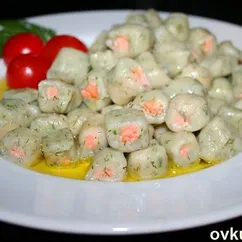 Картофельные клёцки с форелью