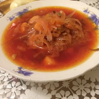 «Красный борщ» 🍲 на тушёнке