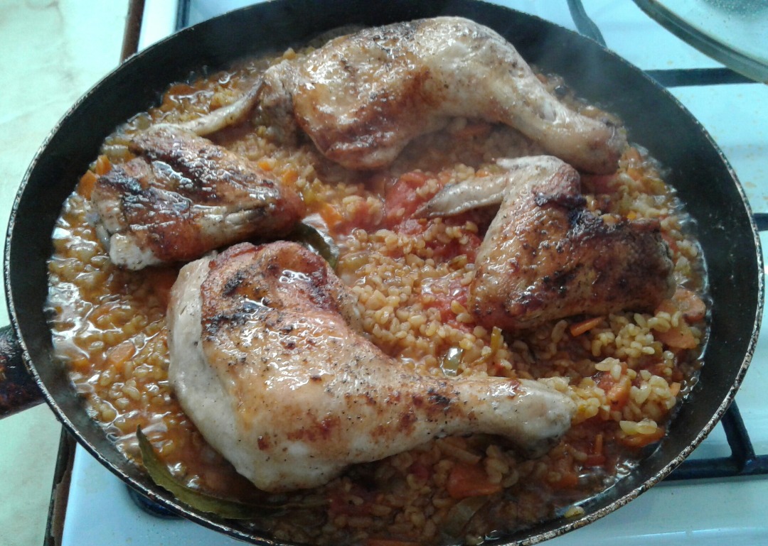 Булгур с курятиной и овощами