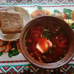 Постный борщ с фасолью 🍲