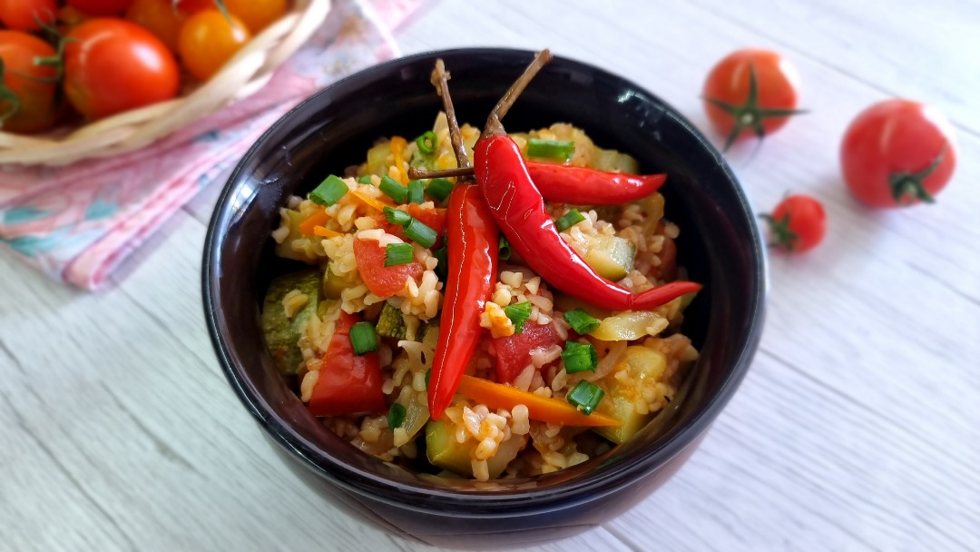 Овощное соте с булгуром