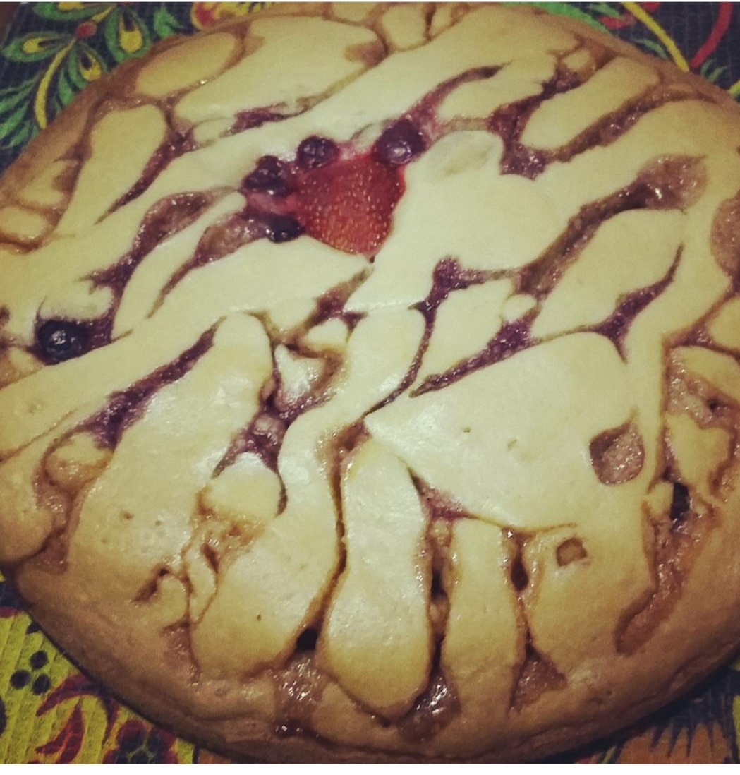Песочный пирог с замороженными ягодами в духовке рецепт с фото пошагово