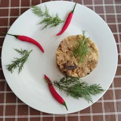 Рубленая курица с кускусом