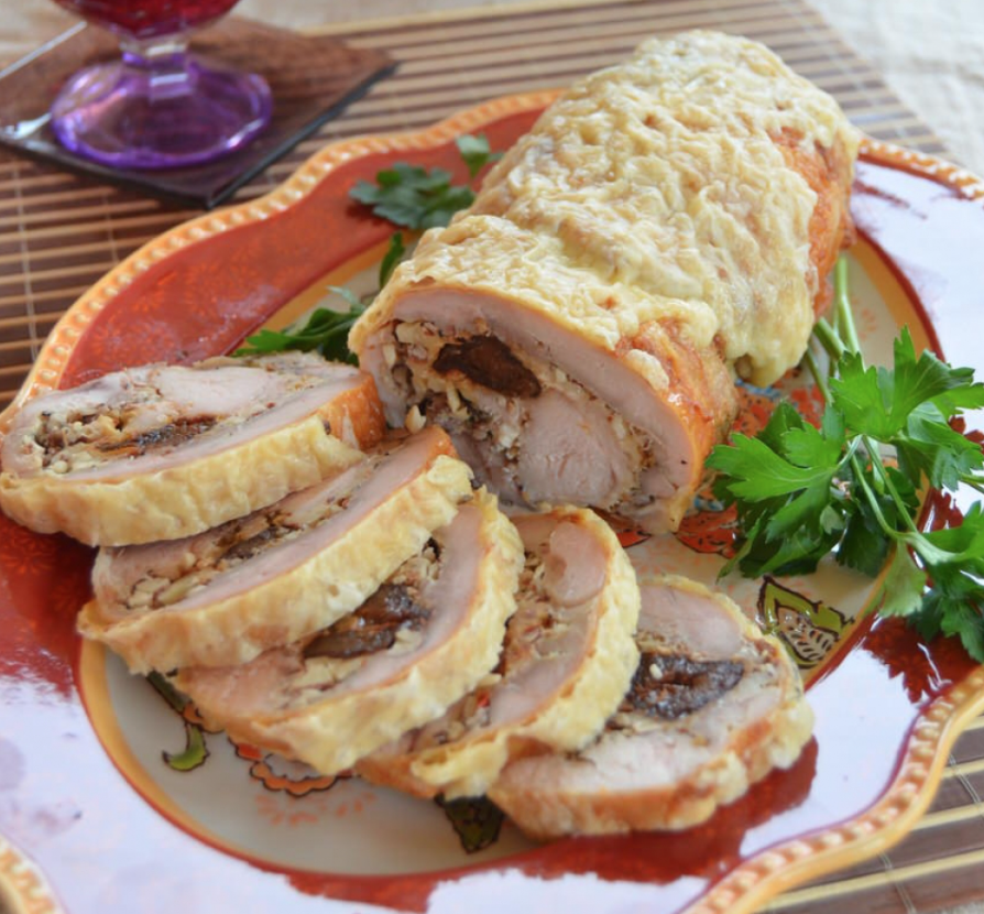 Обалденный куриный рулет "Пальчики оближешь"