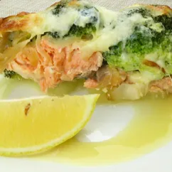 Сёмга запеченная с брокколи | Baked salmon with broccoli