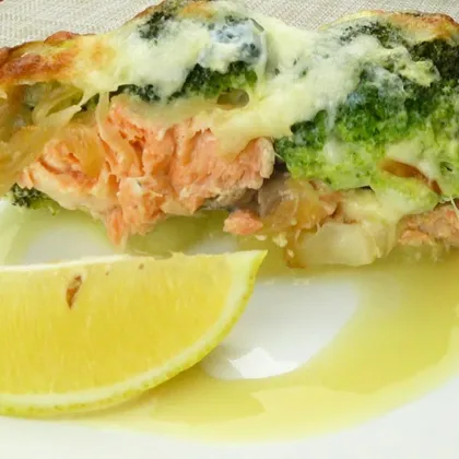 Сёмга запеченная с брокколи | Baked salmon with broccoli