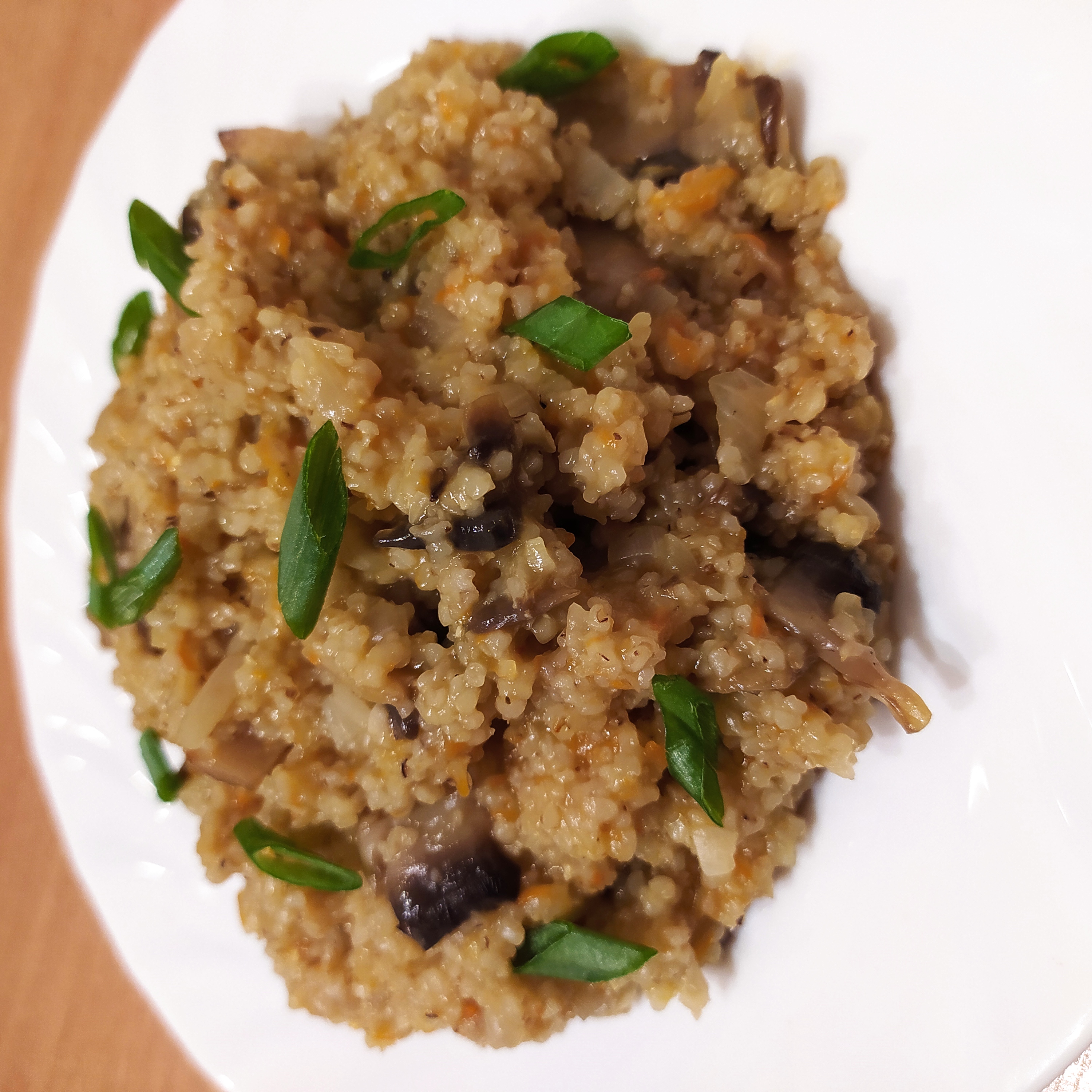 Пшеничная каша с грибами 