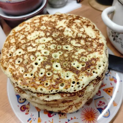 Блины на дрожжах с манкой