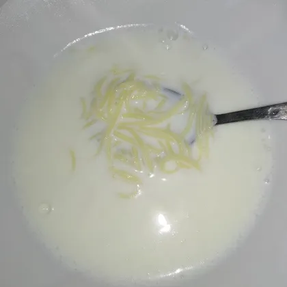 Молочный суп лапша