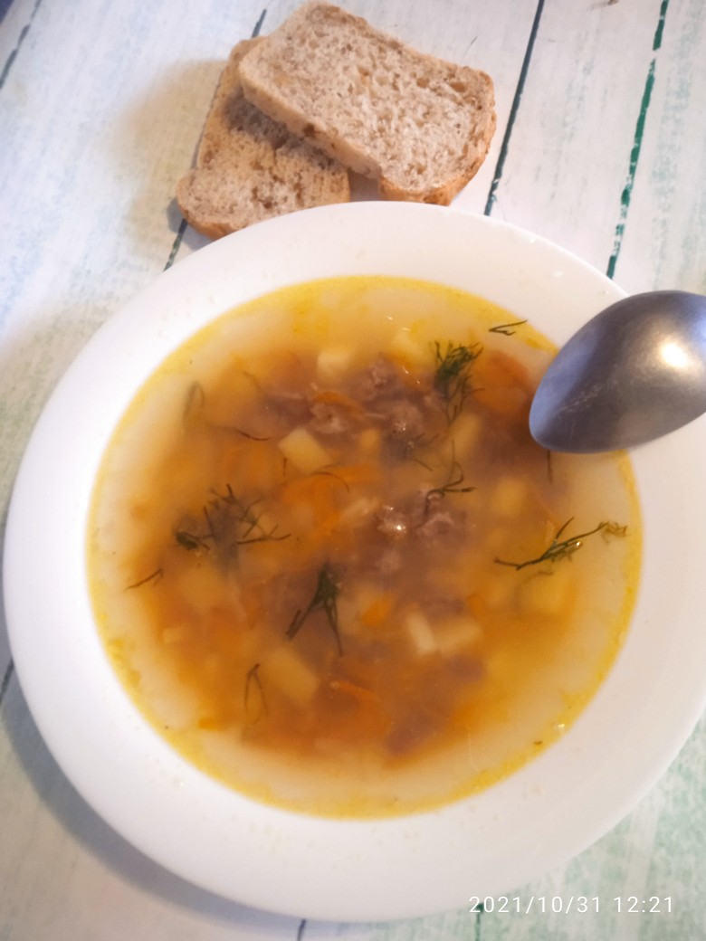 Суп из телятины с горохом