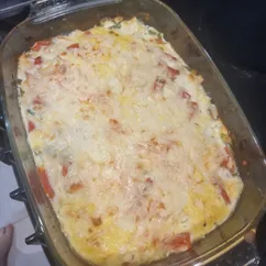 Запеканка ПП с курицей, творогом