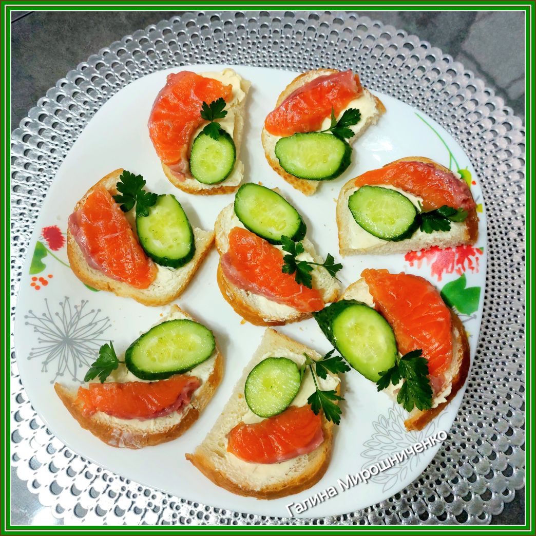 Бутерброды с форелью
