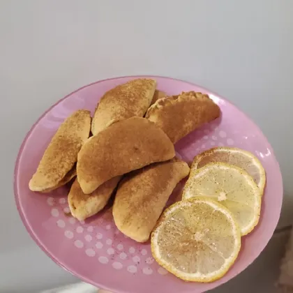 Лимонное печенье с творожно-малиновой начинкой