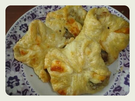 ☀Слойки с фаршем и сыром☀