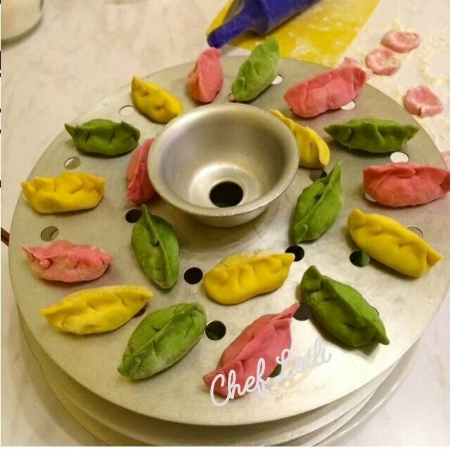 Дим-самы со шпинатом и курицей, с креветкой, с уткой и тыквой