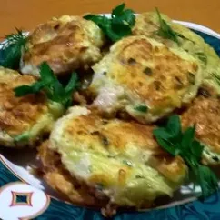 Драники с курицей  и луком