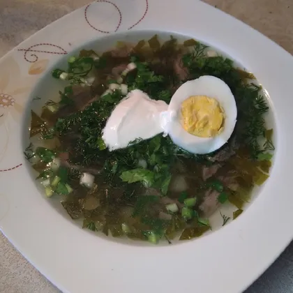 Холодный суп со щавелем