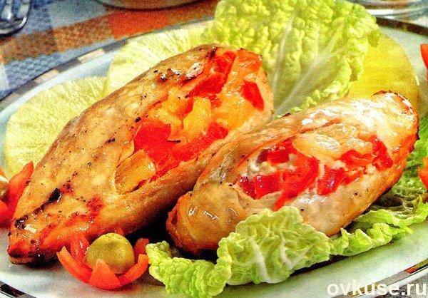 «Кармашки» из куриной грудки, с сыром и томатным соусом (моё любимое блюдо)