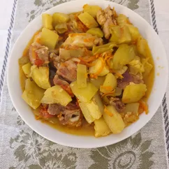 Овощное рагу с курицей