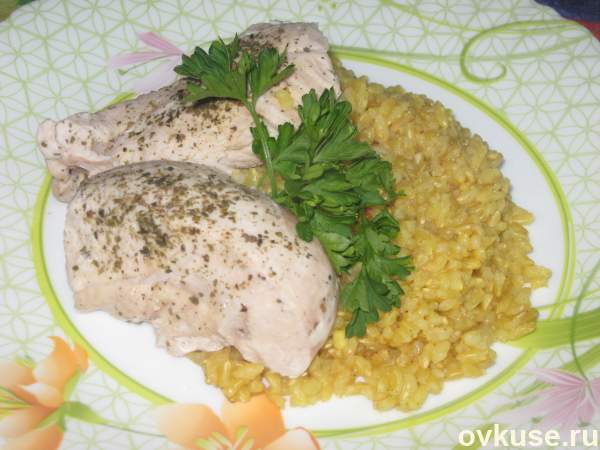 Индейка с рисом на пару в мультиварке