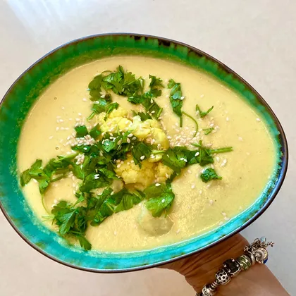 Миндальный крем суп с цветной капустой