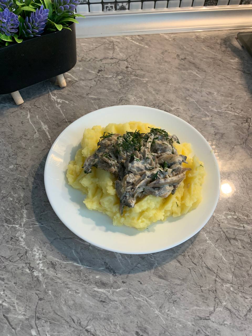 Пюре с грибами