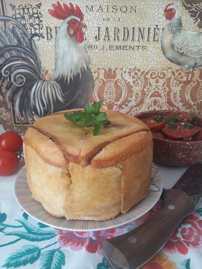 Шарлотка с куриной печенкой