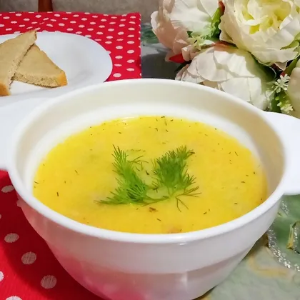 Суп сливочно-сырный с грибами