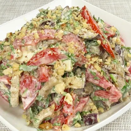 Летний салат с баклажанами. Очень вкусно и просто | Summer salad with eggplant Very tasty and simple