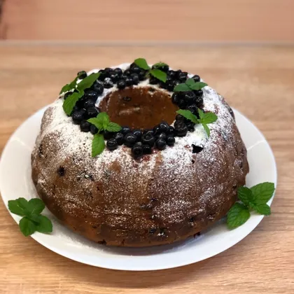 Творожный кекс с черникой